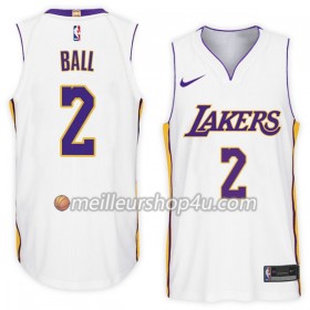 Maillot Basket Homme Los Angeles Lakers Lonzo Ball 2 Nike 2017-18 Blanc Swingman